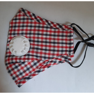Adult mask vent red check1 (Custom)