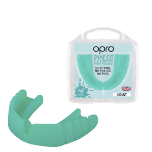 Opro Adult Snapfit Mouth Guard Mint Green Flavoured