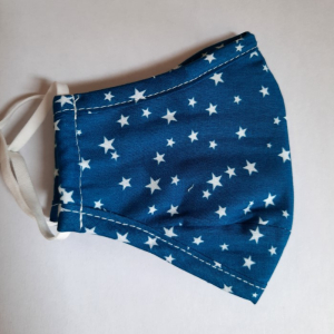 child 3 layer cotton mask blue with stars (Custom)