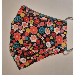vibrant flowers facemask